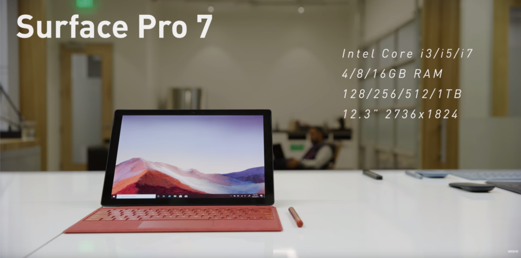 Surface Pro 7 usb c surface pro X mkbhd