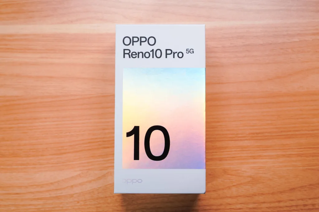 OPPO Reno10 Pro 5G のパッケージ